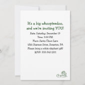 シャムネコのサンタクロースのクリスマスホリデーパーティー 招待状 (裏面)