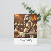 シャムネコのスパ・バースデー ポストカード (スタンド正面)