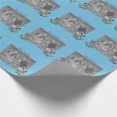 シャムネコ蝶の写真立てテンプレート ラッピングペーパー (角)