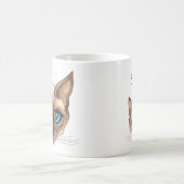 シャムパーソナライズされたネコ コーヒーマグカップ (中央)