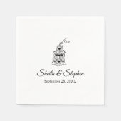 シャムパーソナライズされたパーニュ結婚ーのカクテル スタンダードカクテルナプキン (正面)