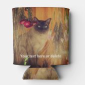 シャムパーソナライズされた猫 缶クーラー (裏面)