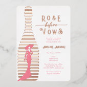 シャムモダンパーニュロセビエウィーブーブライダルシャワー 箔招待状 (正面)