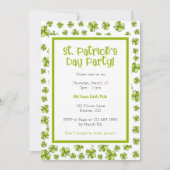 シャムロお洒落ックス聖パトリックの日パーティー 招待状 (正面)