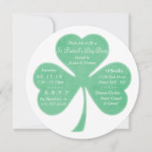 シャムロお洒落ックセントパトリックの日パーティー 招待状 (正面)