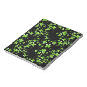 シャムロかわいらしックパターン、黒のアクセサリーに緑 ノートパッド (回転)