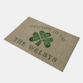 シャムロアートックパーソナライズされたアイリッシュウェルカムドアマット ドアマット (アングル)