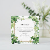 シャムロエレガントッククローバー悔やみや弔慰 サンキューカード (スタンド正面)