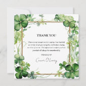 シャムロエレガントッククローバー悔やみや弔慰 サンキューカード (正面)