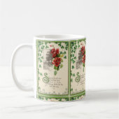 シャムロックおよびバラ コーヒーマグカップ (左)