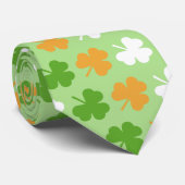 シャムロックからのアイルランド国旗 ネクタイ (ロール)