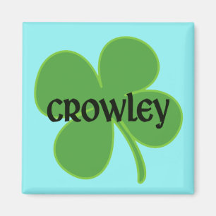 シャムロックが付いているティール（緑がかった色）のCrowleyの磁石 マグネット