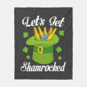 シャムロックされようSt patricks day フリースブランケット (正面)