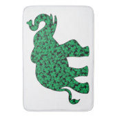 シャムロックで作られたゾウ バスマット (正面縦)