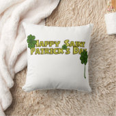 シャムロックとの幸せな聖パトリックの日のご挨拶 クッション (ブランケット)