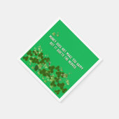 シャムロックとアイルランドの賢い引用文 スタンダードカクテルナプキン (角)