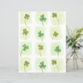 シャムロックとクローバースクラップブックのパッチワーク紙 (スタンド正面)