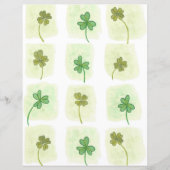 シャムロックとクローバースクラップブックのパッチワーク紙 (正面)