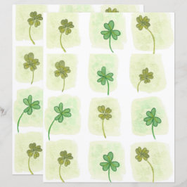 シャムロックとクローバースクラップブックのパッチワーク紙