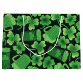 シャムロックとグリーンビール ラージペーパーバッグ