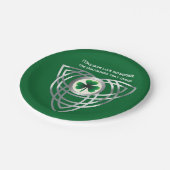 シャムロックとケルト結び目模様 ペーパープレート (アングル)