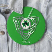 シャムロックとケルト結び目模様 缶バッジ (インサイチュ)