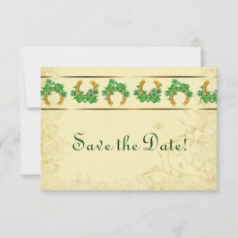 シャムロックとゴールドのアイルランド風セーブ・ザ・デート セーブザデート