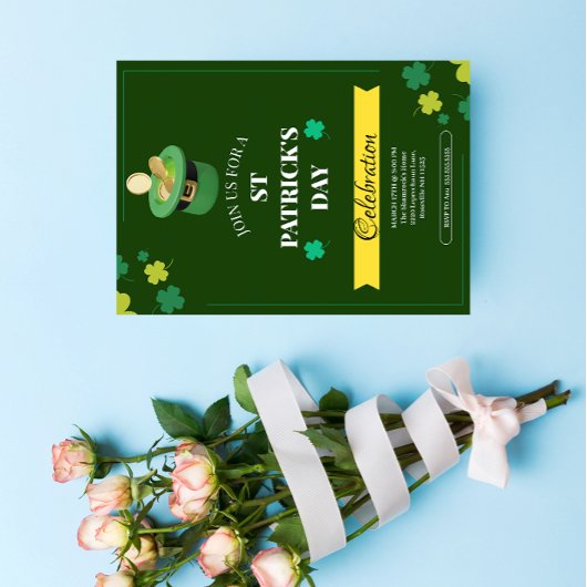「シャムロックとシェナニ人：聖パトリックの日 招待状