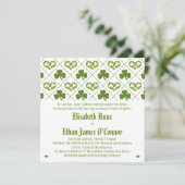 シャムロックとハートのウェディング招待状 招待状 (スタンド正面)