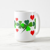 シャムロックとハートマグ コーヒーマグカップ (正面右)