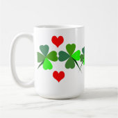 シャムロックとハートマグ コーヒーマグカップ (左)