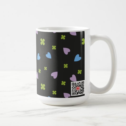 シャムロックとハート柄 コーヒーマグカップ (右)