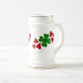 シャムロックとハート ビールジョッキ (正面右)