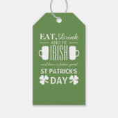 シャムロックとビールアイリッシュセントパトリックの日 ギフトタグ (正面)