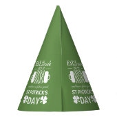シャムロックとビールアイリッシュセントパトリックの日 パーティーハット (裏面)