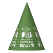 シャムロックとビールアイリッシュセントパトリックの日 パーティーハット (左)