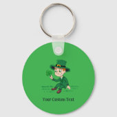 シャムロックとレインボーを備えた可愛い漫画レプレシャン キーホルダー (裏面)