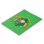 シャムロックとレインボーを備えた可愛い漫画レプレシャン ノートブック (左側)