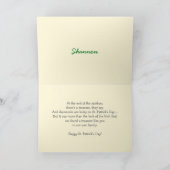 シャムロックと可愛いバンニー聖パトリックの日 カード (内部)