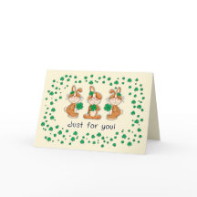 シャムロックと可愛いバンニー聖パトリックの日