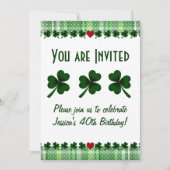 シャムロックと四つ葉クローバー 招待状 (正面)