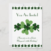 シャムロックと四つ葉クローバー 招待状 (正面)