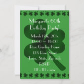 シャムロックと四つ葉クローバー 招待状 (裏面)