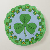 シャムロックと結び糸細工 ラウンドクッション (裏面)