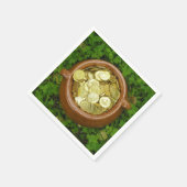 シャムロックと金ゴールドの塊!ナプキン スタンダードカクテルナプキン (角)