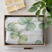 シャムロックと金ゴールドビーズ 薄葉紙 (ギフト)