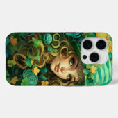 シャムロックに囲まれた可愛いアイルランドの少女 Case-Mate iPhoneケース (裏面 (横))