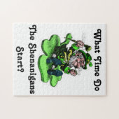 シャムロックに坐っている小妖精 ジグソーパズル (横)