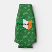 シャムロックのあるアイルランド国旗 ボトルクーラー (正面)