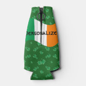 シャムロックのあるアイルランド国旗 ボトルクーラー (裏面)